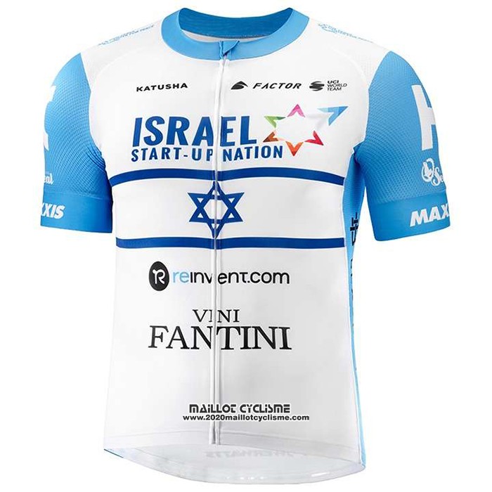2020 Maillot Ciclismo Israel Cycling Academy Champion Israele Manches Courtes et Cuissard
